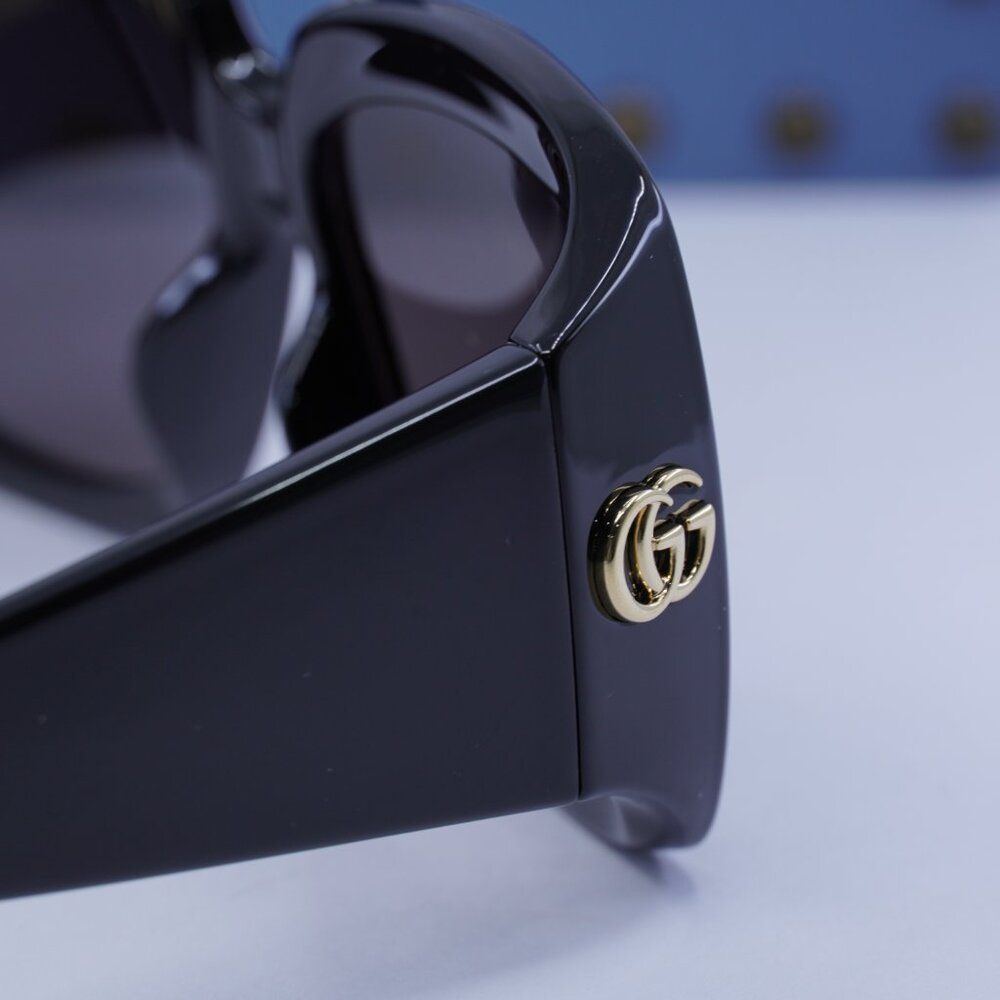 Gucci GG1402SA 001 Square Sunglasses - Black/Grey - Picture 5 of 10
